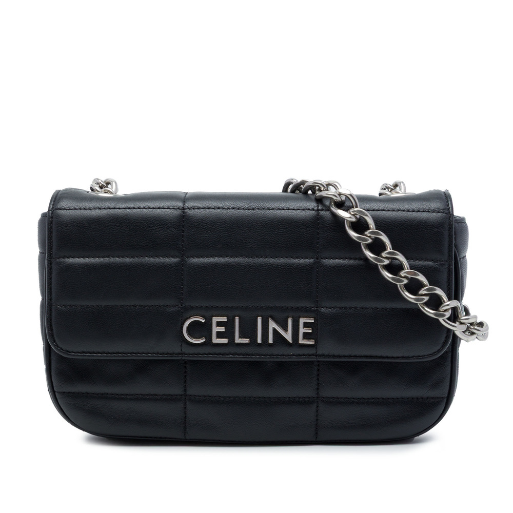 Pre-Loved Celine Matelasse Goatskin Monochrome Chain Shoulder Bag